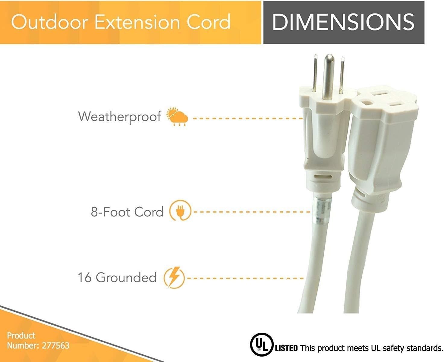 Outdoor Extension Power Block Weatherproof with Reinforced Blades Durable Cord gallery