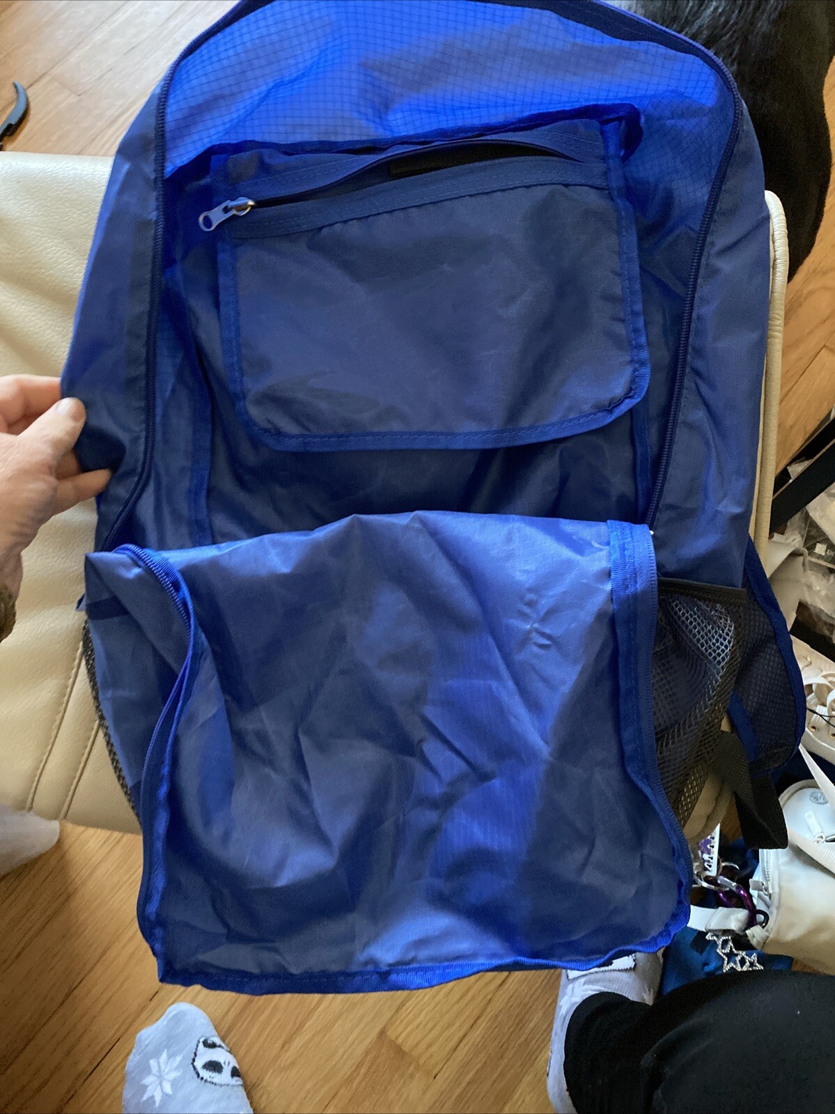 Brooks Run happy Ultralight Back Pack Backpack Blue  Light Weight 18" 4