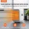 VEVOR Portable Electric Space Heater 1000W 1500W with Thermostat White Open Box gallery