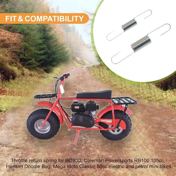 Throttle return springs - for mini bikes including DB30, RB100 105cc, Classic 80 gallery