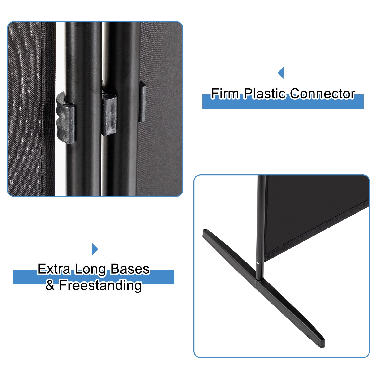 LEADZM 6ft black 4-fold 160g polyester fabric plastic foot carbon steel frame gallery