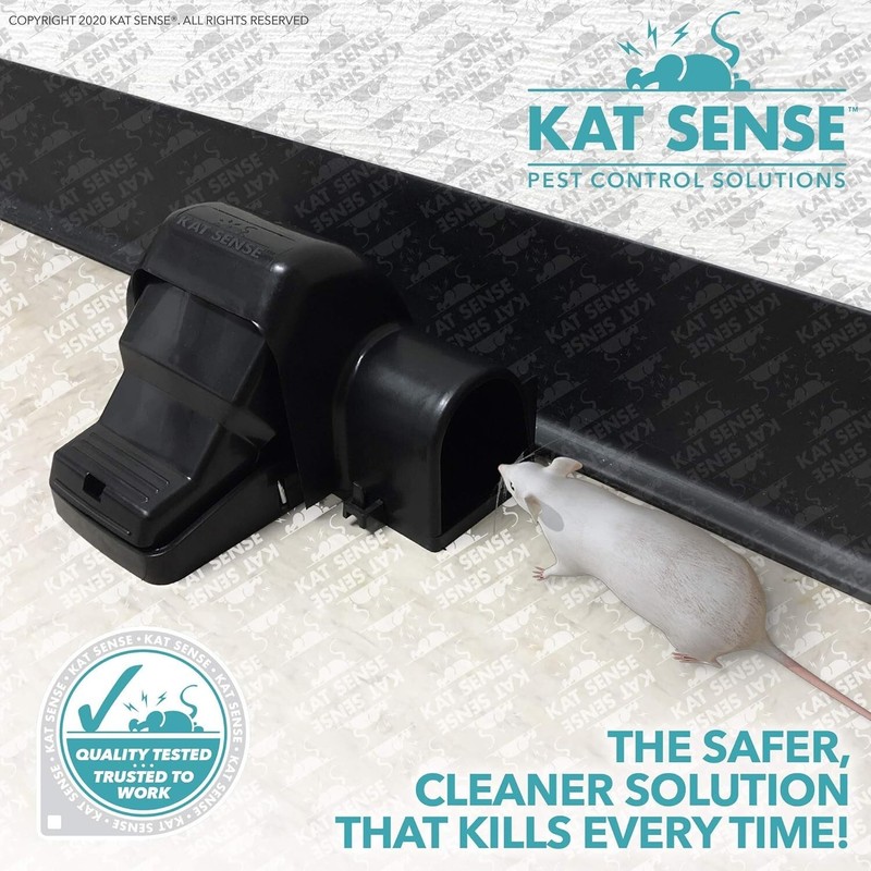 Kat Sense Covered Rat & Chipmunk Traps, Prevents Accidental Triggering BLACK gallery