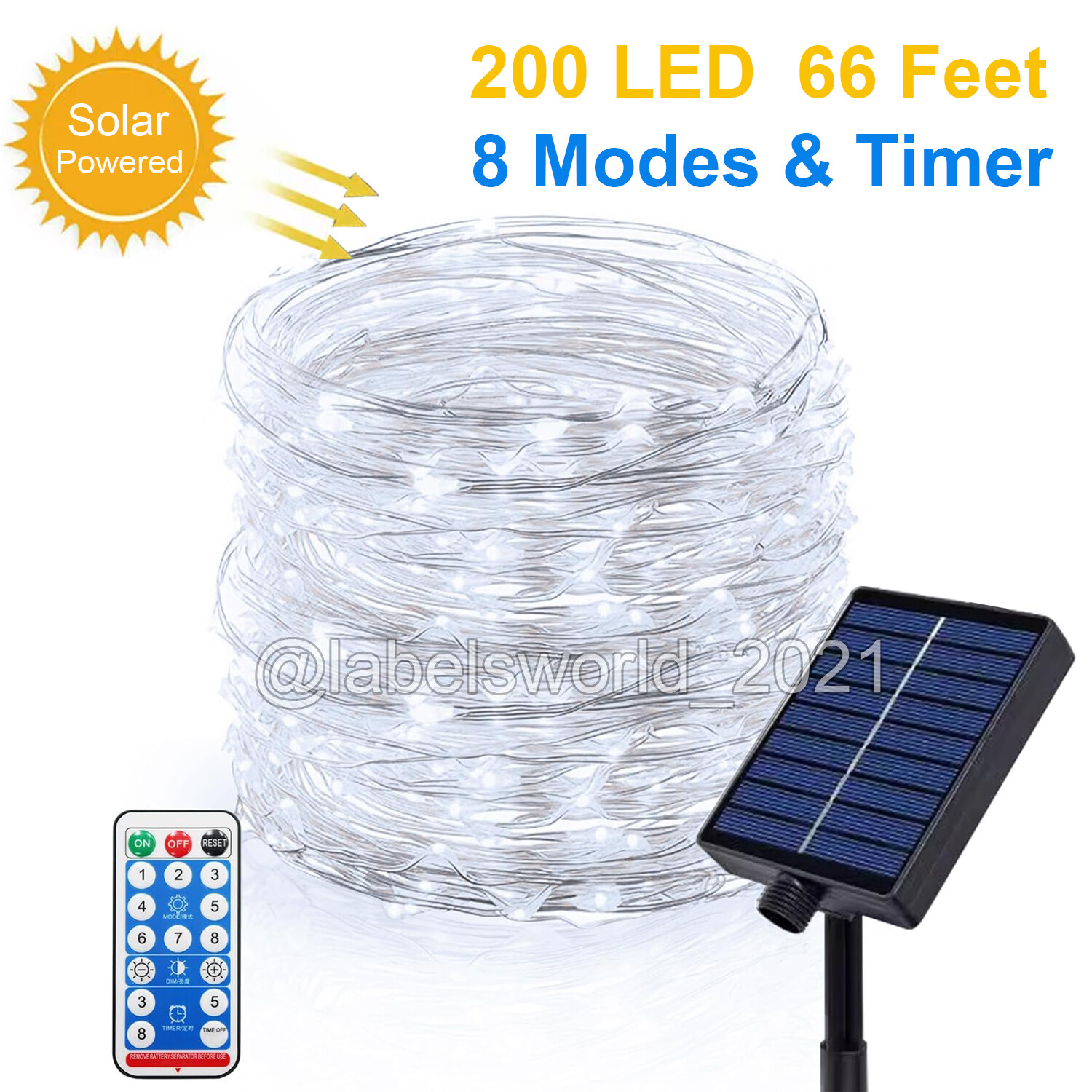 200 LED Solar Power String Fairy Lights 66FT Garden Outdoor Party Christmas Lamp gallery