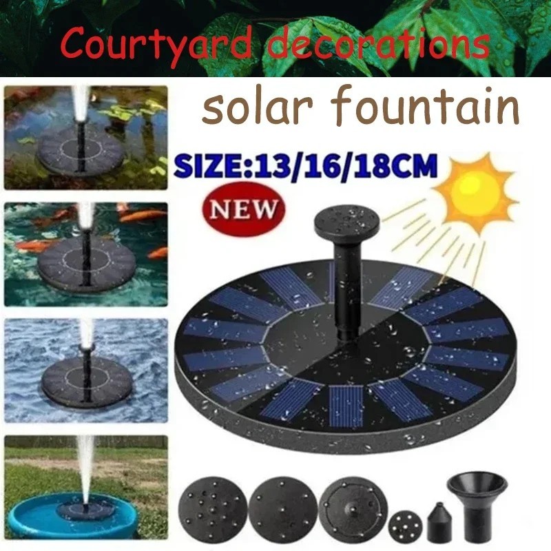 Solar Power Bird Bath Fountain Pump Upgrade 1.4W Solar Fountain with 4 Nozzle US gallery