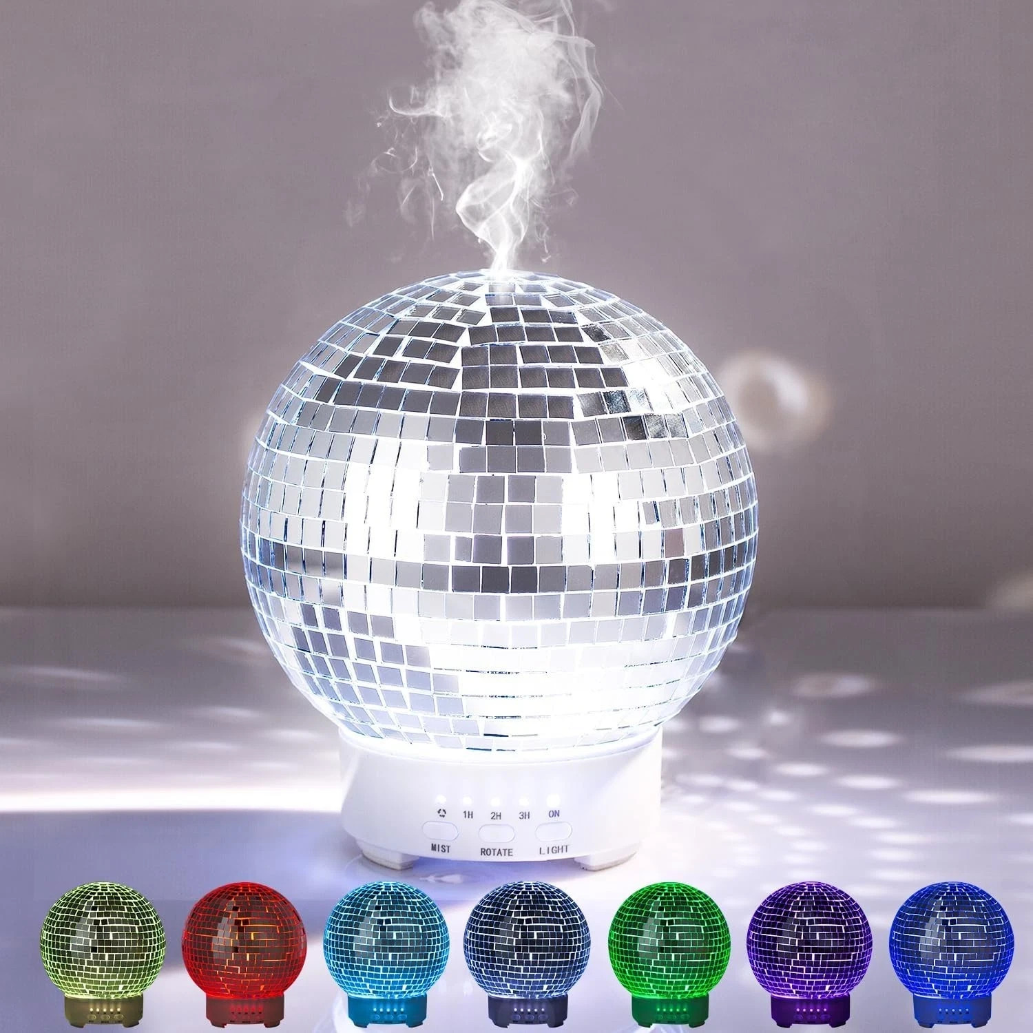 Disco Ball Diffuser Rotating -Mirror Ball 90 mL Oil Diffuser gallery