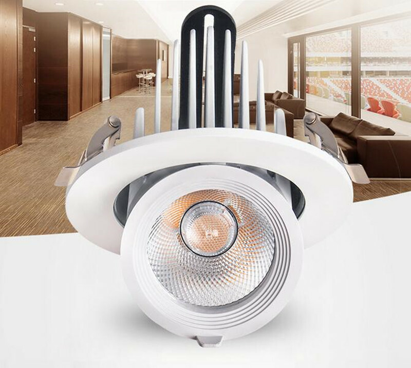 12W LED Recessed Ceiling Light Gimbal Angle Orientable Downlight Warm White gallery
