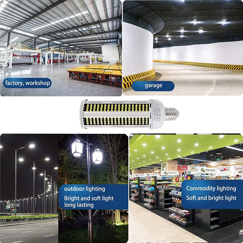 2Pack 600W Equivalent LED Corn Light Bulb 60W 7000Lumen 5000K Daylight White E26 gallery