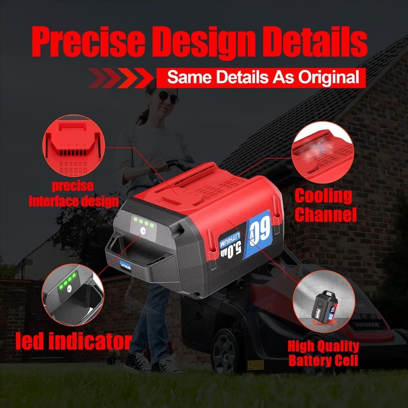 60V 5.0Ah Lithium Ion Replacement Battery for Toro 60V 88620 88675 L108 L324-NEW gallery