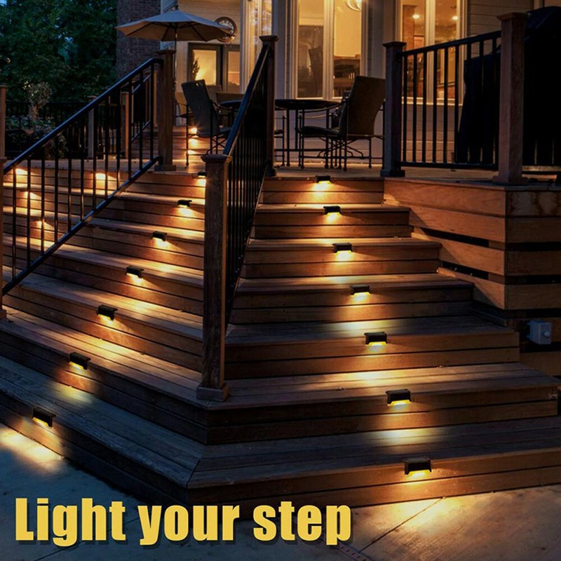 Solar LED Deck Lights Path Outdoor Garden Patio Pathway Stairs Step Fence Lamp gallery