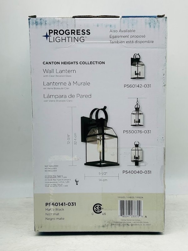 Progress Lighting Canton Heights 12-3/4 in. 1-Light Outdoor Wall Lantern gallery
