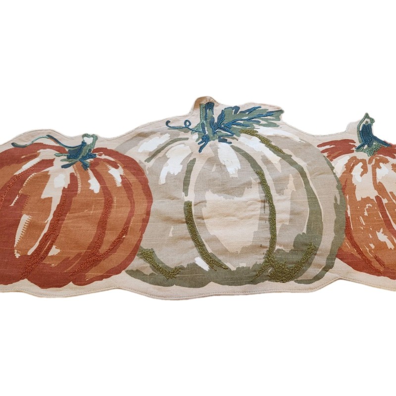 Threshold - Fall Autumn Gold Pumpkin Placed Pumpkins - Table Runner 13 x 48 gallery