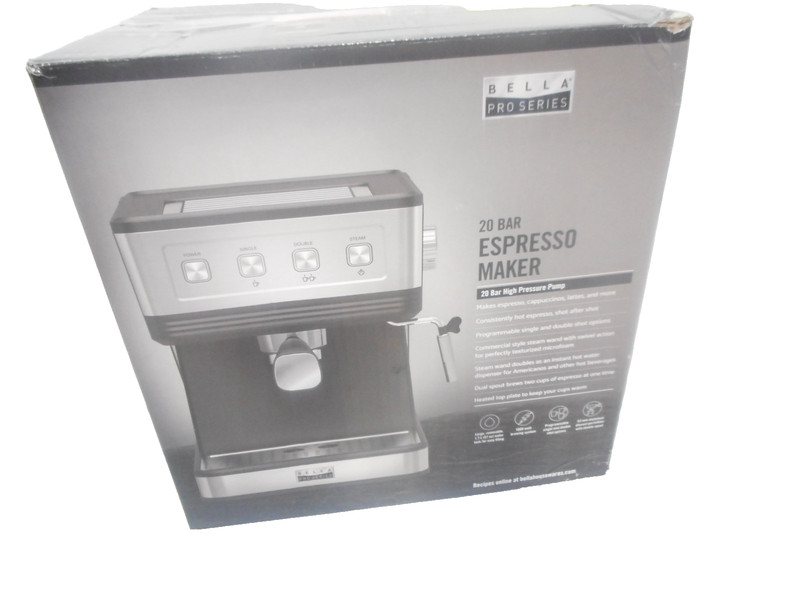 Bella Pro Series 20-Bar Espresso Maker – Stainless Steel Coffee Machine, gallery