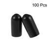 100pcs Screw Thread Protectors 6mm ID 15mm Length Round End Cap Cover Black gallery