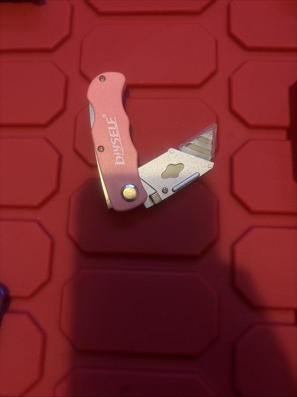 Folding Box Cutter (1-pack) Utility Pocket Knife Blade Work Push Button New gallery