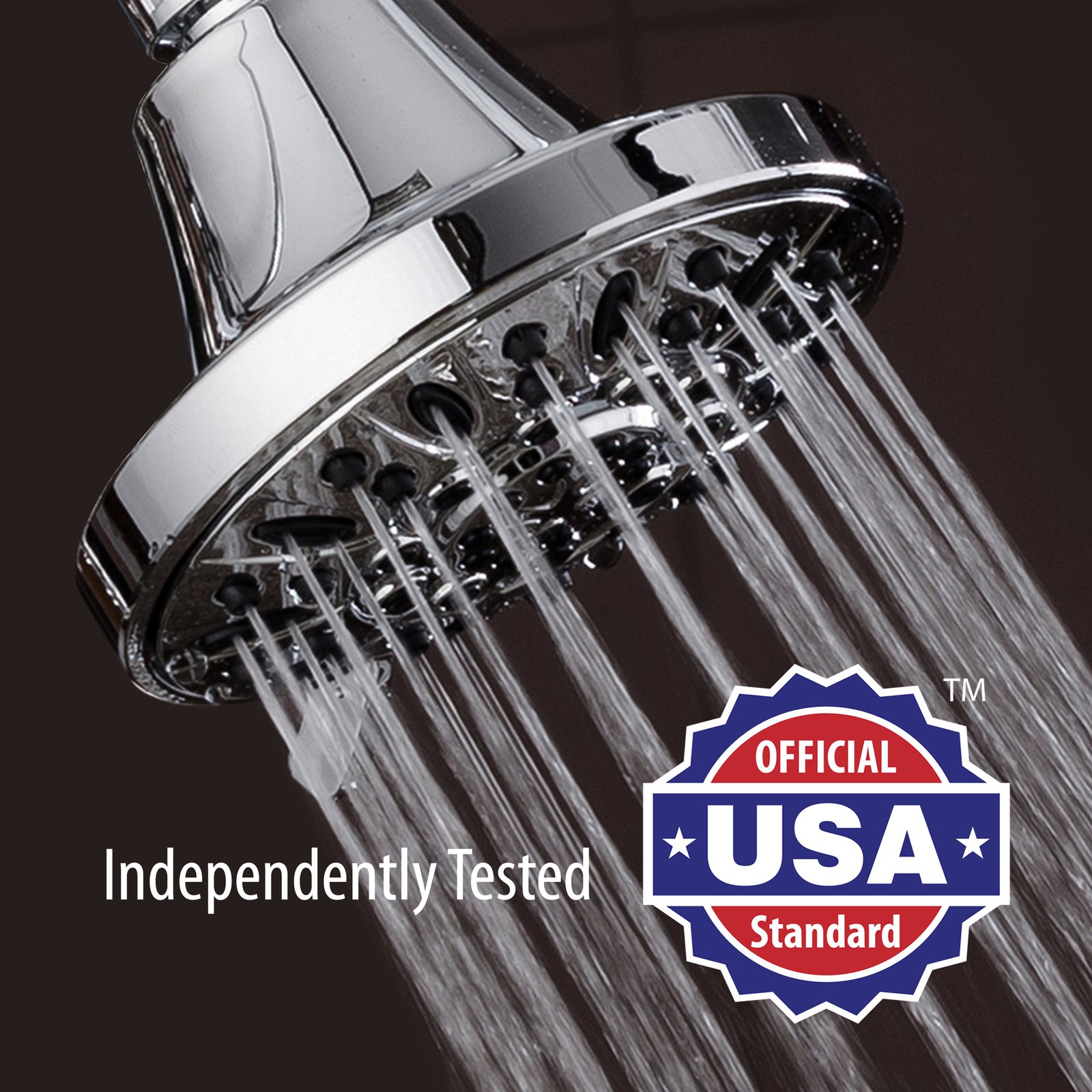 AquaDance 4 Inch Premium High Pressure Shower Head with 6 Settings gallery