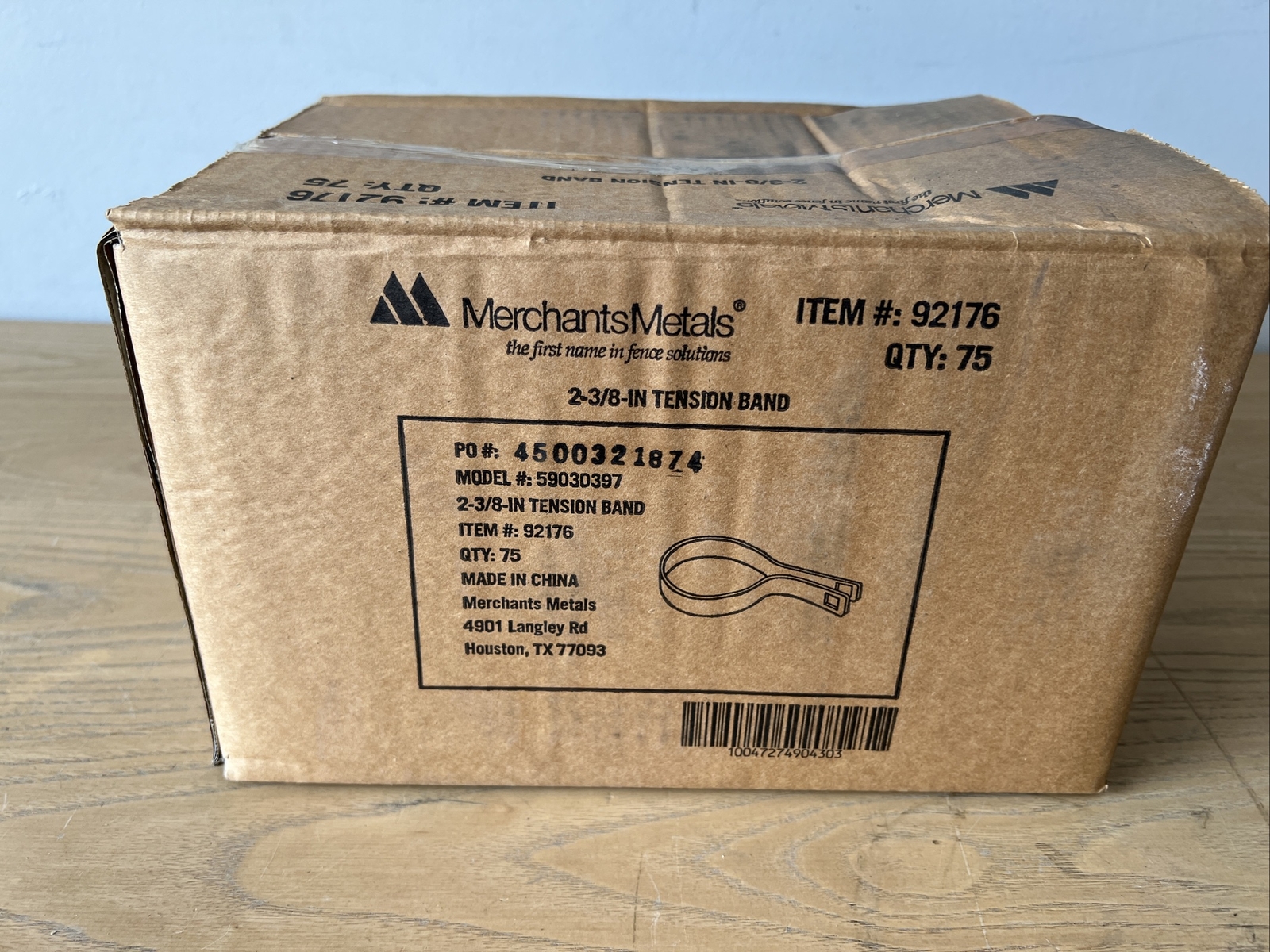 (75 Pack) Merchant Metals Galvanized Metal Tension Band For Chain-link Fence gallery
