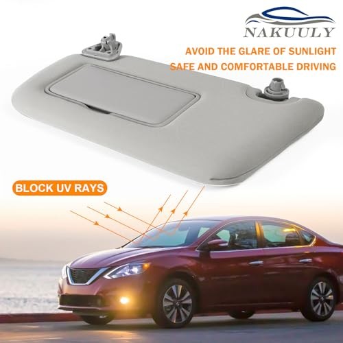 Left Driver Side Sun Visor w/o Light Compatible with Nissan Sentra W/O Light gallery