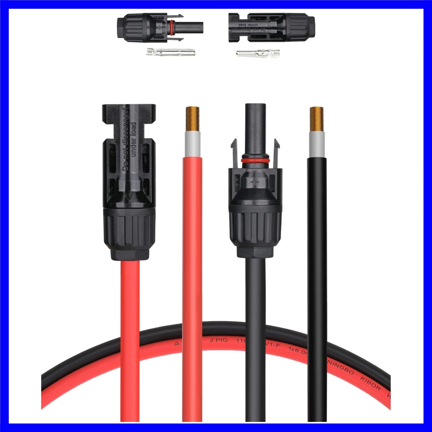 20 Feet 10AWG Solar Extension Cable with Female and Male Connector with Extra... gallery