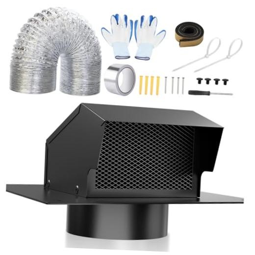 4 Inch Roof Vent Cap Kit, Removable Roof Exhaust Vent with Damper for 4 IN gallery