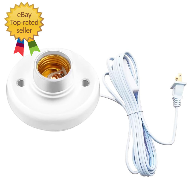 15Ft Light Socket with Cord E26/ E27 Light Bulb Socket On/Off Switch Hanging gallery