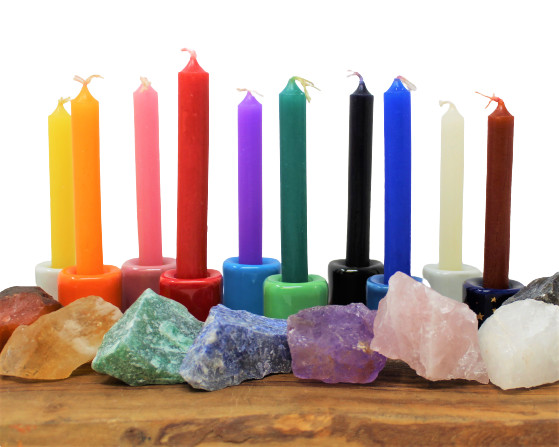 12 Mini 4" Chime Spell Candles: Choose Color BUY 2 GET 1 FREE (3 IN CART) gallery
