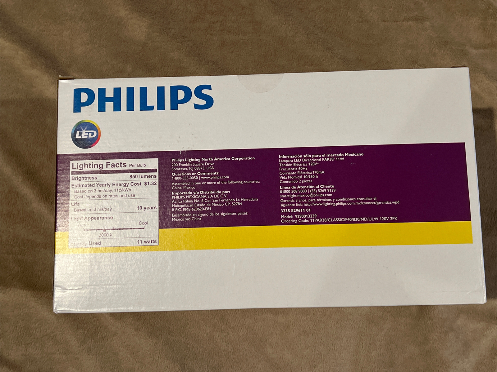 Philips 90W Equivalent Bright White PAR38 LED Floodlight Light 2 Bulbs gallery