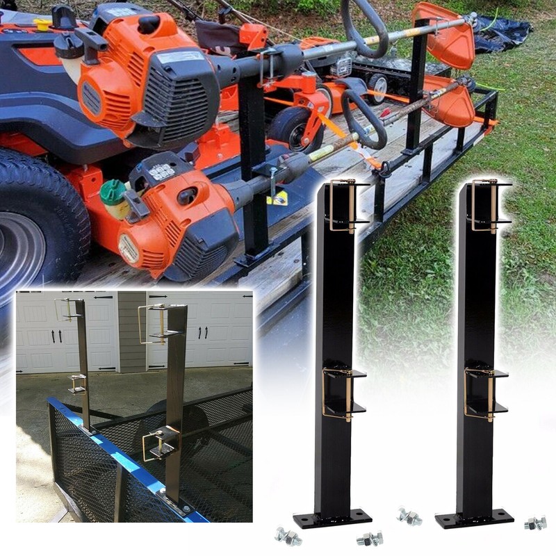 2 Place Weeder Trimmer Rack Holders Carrier For Open Landscape Truck Trailer gallery