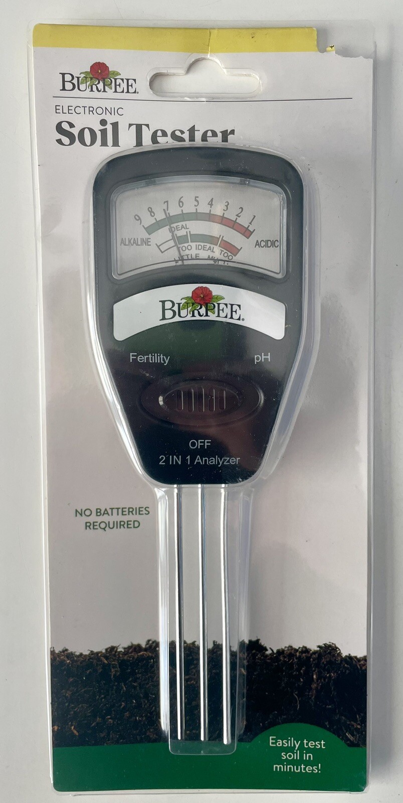 Burpee Electronic Soil Tester For pH And Fertility Testing No Batteries Required gallery
