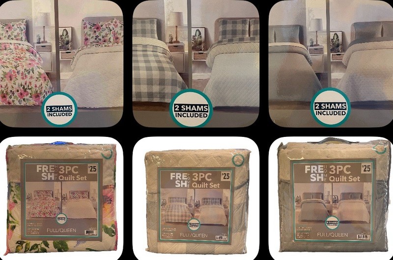 Mainstays Reversible Quilt, Full/Queen Size, New (4 patterns available) gallery