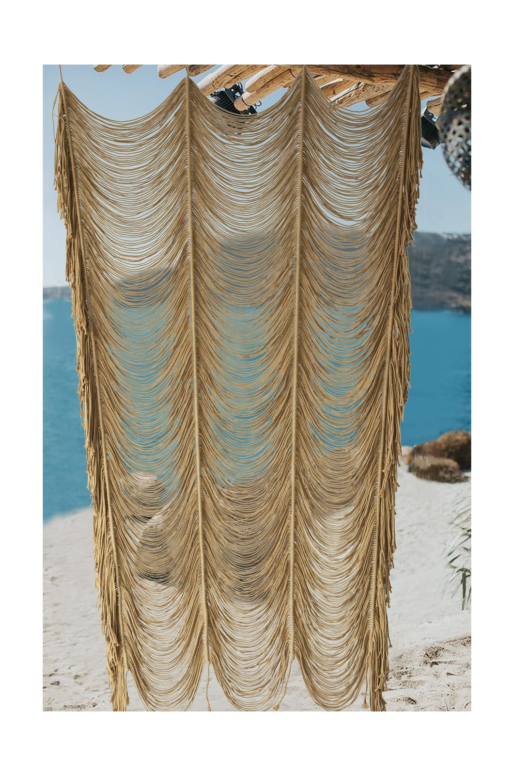 Macrame Curtain Boho Curtain Doorway Window Wall Decor Fiber Yarn A... Fast Ship gallery