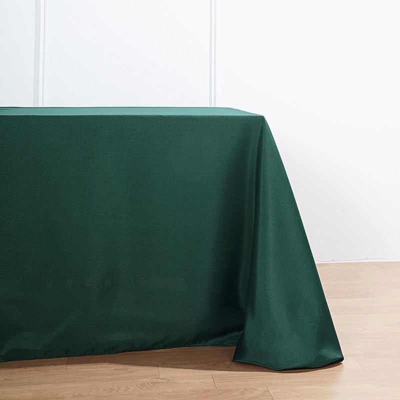 Hunter Green Polyester 90x132" Rectangle TABLECLOTHS Wedding Supplies Linens gallery