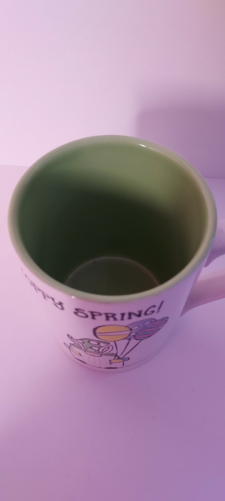 NEW Tag 5" Large Hoppy Spring Gnome Bunny Egg Ballloons Spring Easter Mug gallery