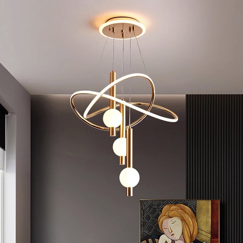 Creative 3-Color Lighting LED Chandelier Spherical Acrylic Pendant Lamp Fixtures gallery