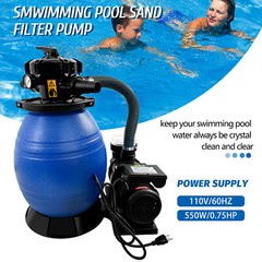 13″ Sand Filter Pump with Timer, 0.75HP, 3648 GPH for Above Ground Pools