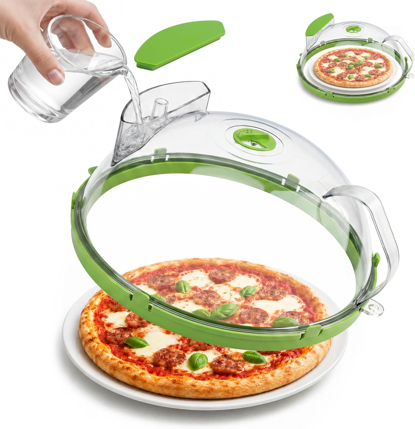 Microwave Splatter Cover with Steamer - Clear Food Cover & Kitchen Essential gallery