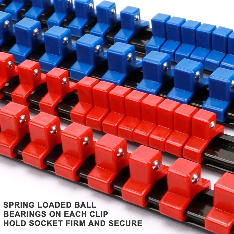 12PC ABS Socket Organizer Portable Socket Rail Holder for Toolbox 1/4" 3/8" 1/2" gallery