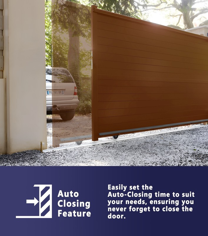 Blütezeit 1400lbs Automatic Sliding Gate Opener WiFi&Solar Power&Battery Backup gallery