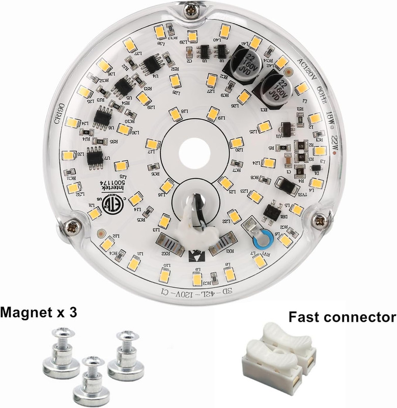 SATZOL 4" Ceiling Fan LED Light Replacement, 120V 2200LM 90Ra Dimmable Ceiling F gallery
