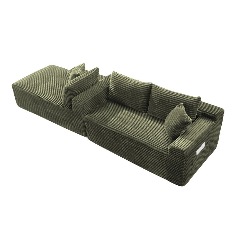 Modular Sectional Sofa Couch with Chaise, 3 Seater L-Shaped Sofa Boneless Sofa gallery