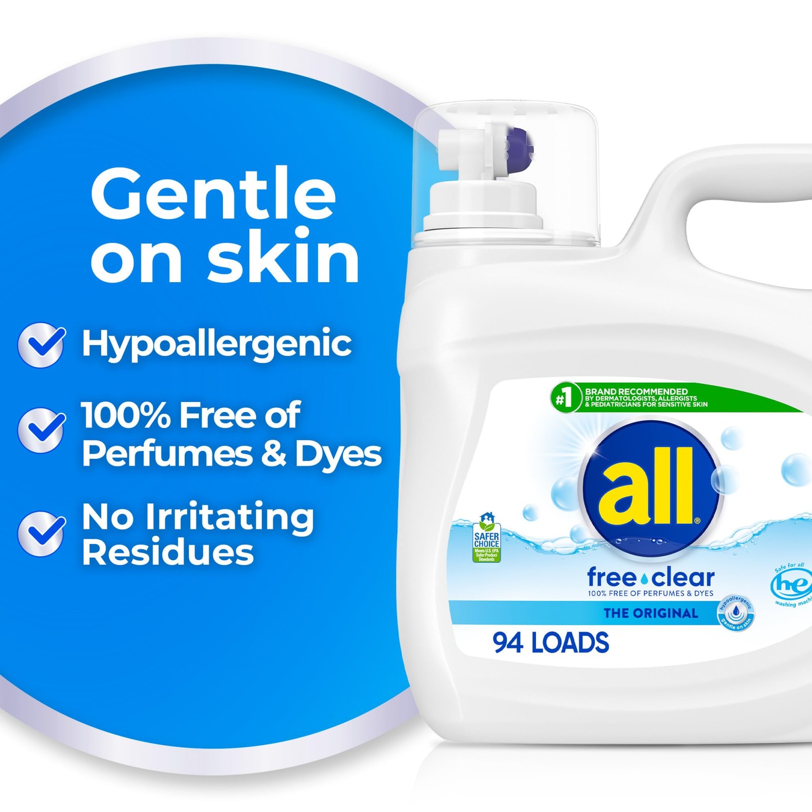Liquid Laundry Detergent Clear, 118 Ounce, 94 Loads gallery