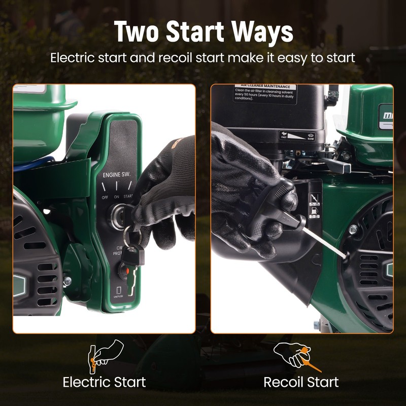 7HP 4 Stroke Electric Start Horizontal Engine Motor Gasoline Lawn mower Go-Kart gallery
