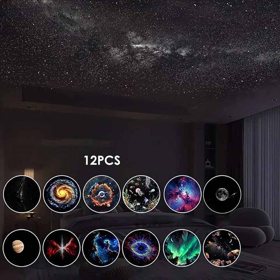 Starry Sky Aurora Galaxy Projector Night Light HD 360° Rotating LED Mood Lamp gallery