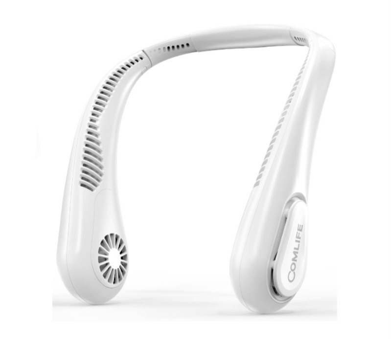 COMLIFE Portable Bladeless Neck Fan 5000mAh Rechargeable Battery 3 Speed White gallery