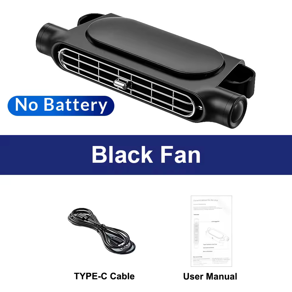 Mini USB Car SUV Seat Back Cooling Fan Portable 3 Speed Headrest Silent Cooler gallery