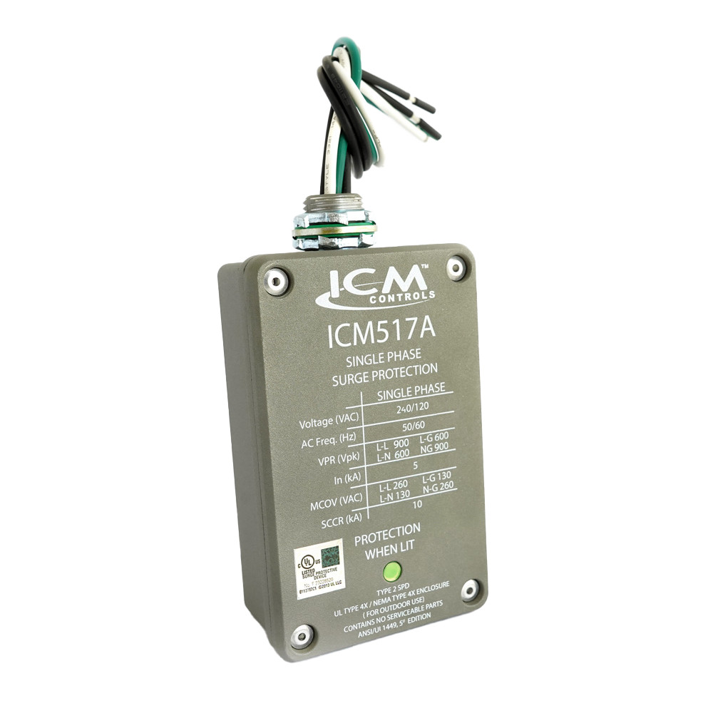 ICM Controls ICM517A Single-Phase NEMA Type 4X Enclosed Type 2 Surge Protective gallery
