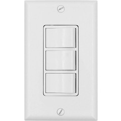 Triple Rocker Light Switch with Wall Plate, 15A 120V Single Pole, 3 Individua…