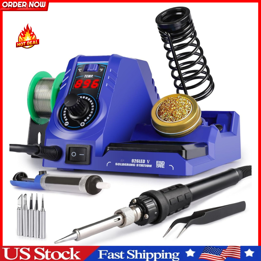Soldering Station, 130W Digital Display Soldering Iron Station Kit with 5 Tip... gallery