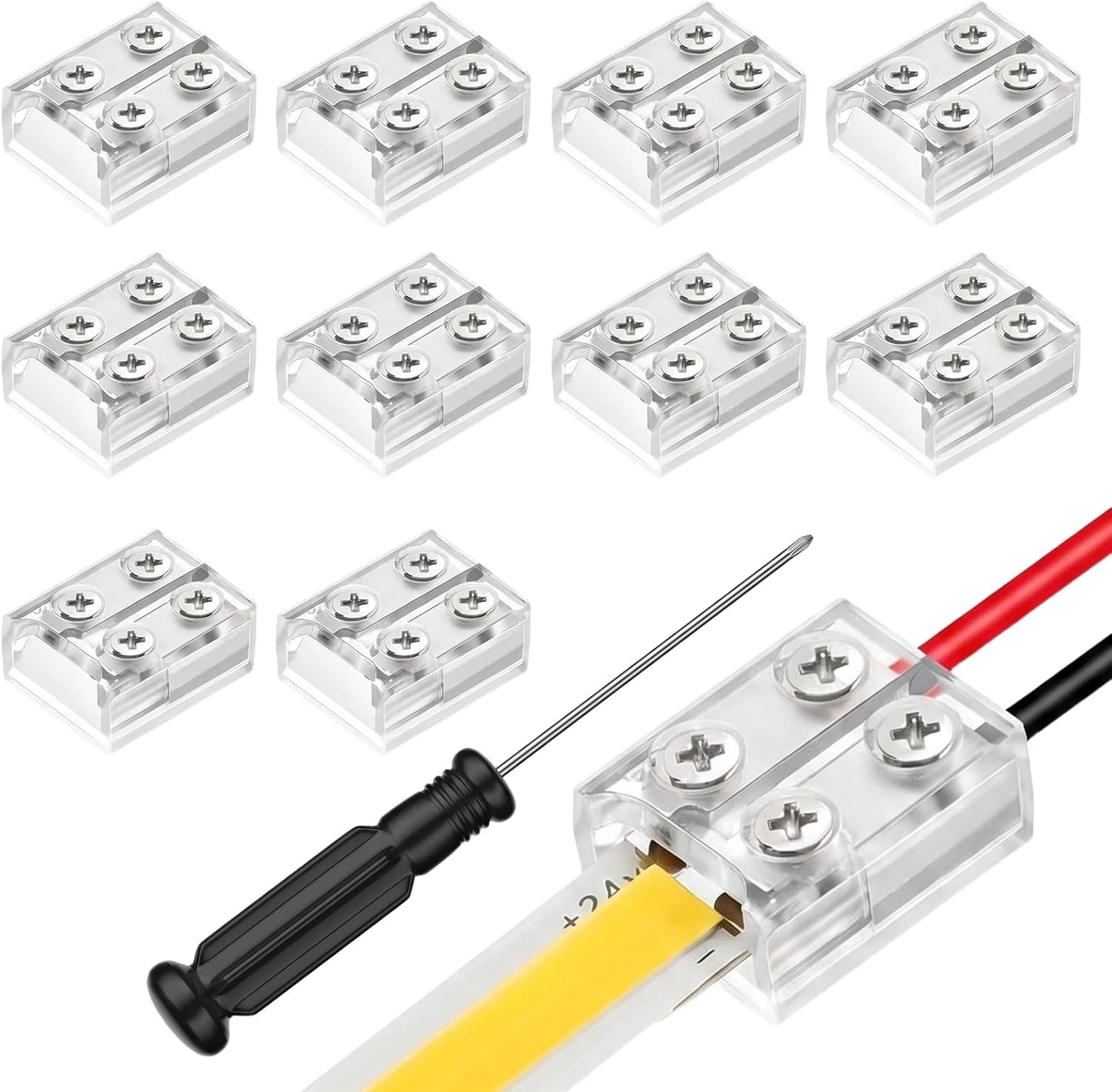 5PCS 2/3/4 Pin Solderless Connector 8Mm 10Mm for Led Strip Single gallery