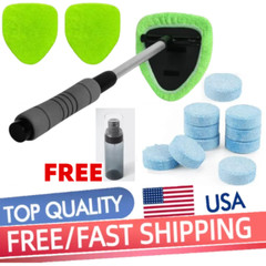 Windshield Cleaning Tool Kit Car Window Glass Wiper Cleaner Brush Pad Extendable
