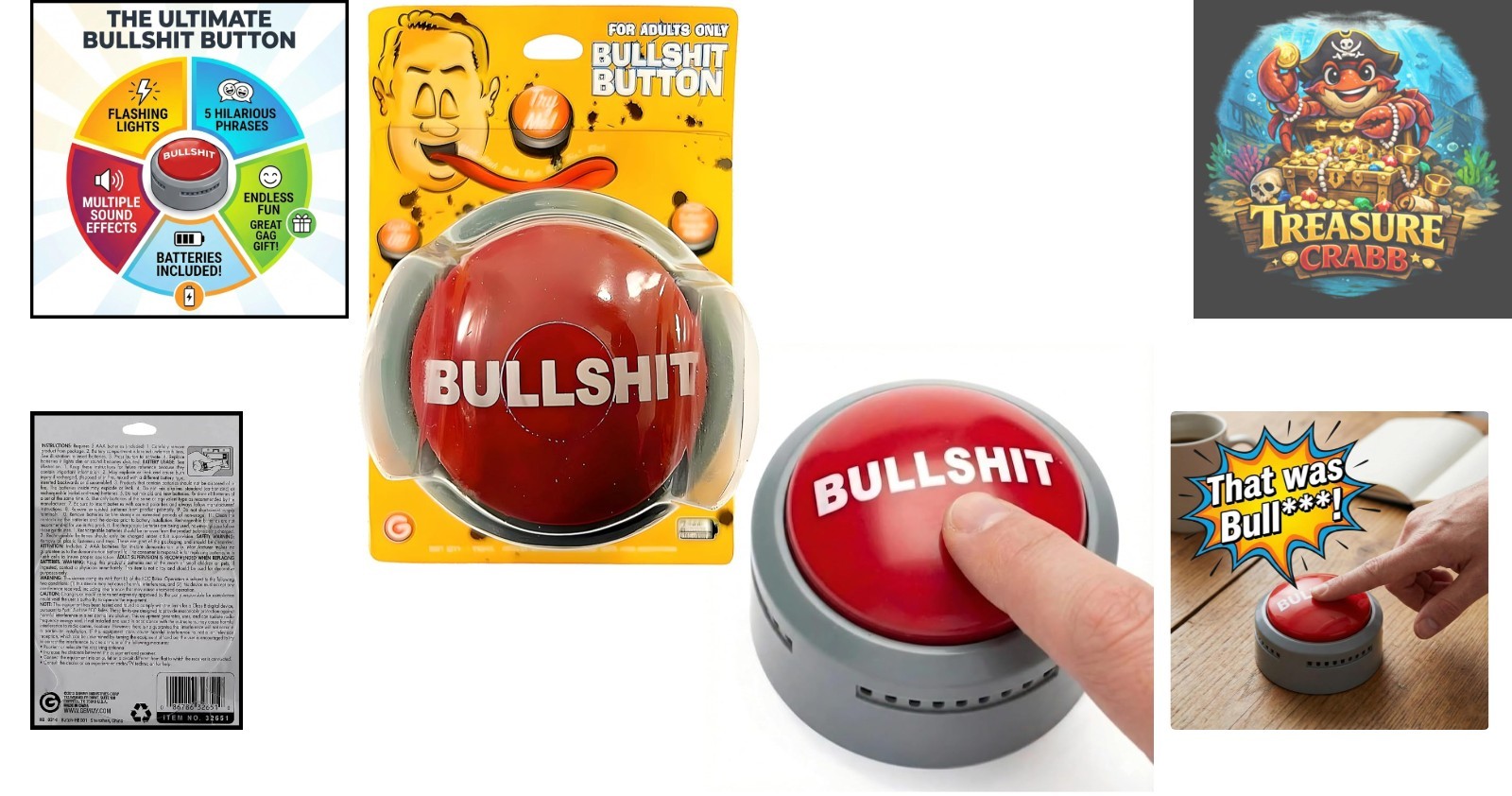 Hilarious Bullshit Button with Sound Effects & Lights – The Ultimate Gag Gift gallery